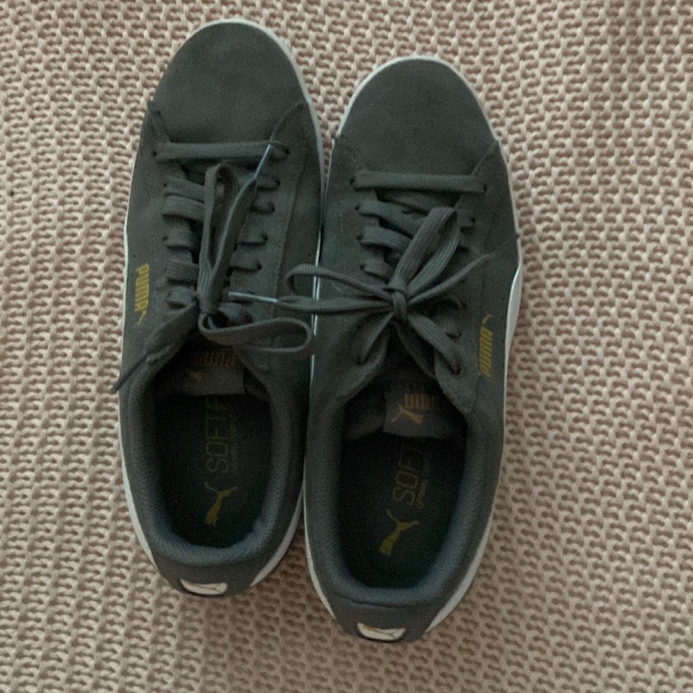 Grey puma sneakers